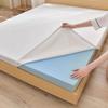 Gel Memory Foam Mattress Topper,Cooling Mattress Pad Topper,Gel Infused Bed Topper with Removable Washable Cover,Memory Foam Mattress Cover,Breathable Futon Topper Pad,White 5cm,150x190cm view 1