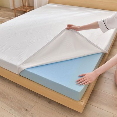 Gel Memory Foam Mattress Topper,Cooling Mattress Pad Topper,Gel Infused Bed Topper with Removable Washable Cover,Memory Foam Mattress Cover,Breathable Futon Topper Pad,White 10cm,180x200cm