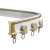 ZAQYCM Rv Shower Curtain Track Curved, Hospital/Gazebo/Large Window Bendable Curtain Rail Room Divider Railing, Outdoor Camper Curtain Track, White and Gold (Color : Ceiling Mount, Size : 9m/29.5ft) view 1