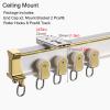 ZAQYCM Rv Shower Curtain Track Curved, Hospital/Gazebo/Large Window Bendable Curtain Rail Room Divider Railing, Outdoor Camper Curtain Track, White and Gold (Color : Ceiling Mount, Size : 9m/29.5ft) view 2