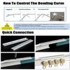 ZAQYCM Rv Shower Curtain Track Curved, Hospital/Gazebo/Large Window Bendable Curtain Rail Room Divider Railing, Outdoor Camper Curtain Track, White and Gold (Color : Ceiling Mount, Size : 9m/29.5ft) view 4