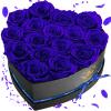 Impouo 16 Preserved Flower Delivery Prime, Preserved Roses in a Box, Birthday Gifts for Women, Mother's Day, and Valentine's Day-Blue Roses view 1