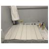 Bathtub Tray Folding PVC Bathtub Cover Bath Tub Caddy Tray, 0.6cm Thickness Dust Board Insulation Cover, Shutter Bath Lid Bath Tub Accessories for Luxury Spa Or Reading Multifunctional (Color : White view 1