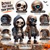 Lyxaof 4pcs Mini Skeleton Figurines Halloween Small Skulls Action Figure view 3