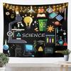 Erosebridal Science Theme Tapestry for Boys Girls Back to School Gifts Tapestries,Math Science Wall Art Science Formula Wall Decor Teens Kids Math Equation Tapestry Black,59X59 view 1