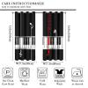 Abstract Music Piano Curtains,Black Red Musical Theme Piano Key Notes Window Drapes Thermal Insulated Grommet Top Blackout Drapes for Bedroom 63L x 27.5W,2 Panels view 2