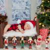 Jetec 10 Pcs Christmas Nutcracker Ornaments Wooden Hanging Decorations 5 Inch Tall Nutcracker Figures Christmas Decorations(Fresh Style) view 4