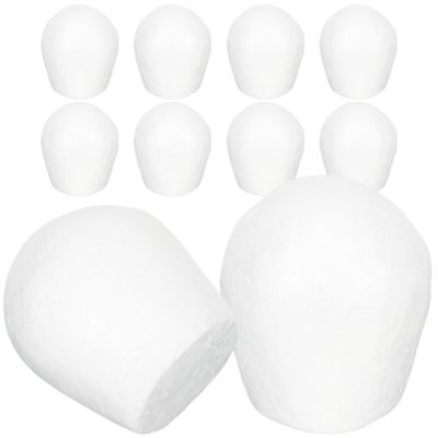 10pcs White Foam Cupcake Model Foam Cake Model Fake Cake Expanded Foam Cake Decoration, Practice & Display for Wedding Display Window Decorating Competition