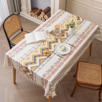 acoku Tablecloth No-wash Fabric Rectangular Flow Tablecloth Waterproof and Oilproof