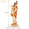 Shyam Antique Creation Large Lord Shri Krishna Playing Flute Statue Kanha Idol Sculpture for Home Office Hotels Corporates Gifts Iskcon view 4