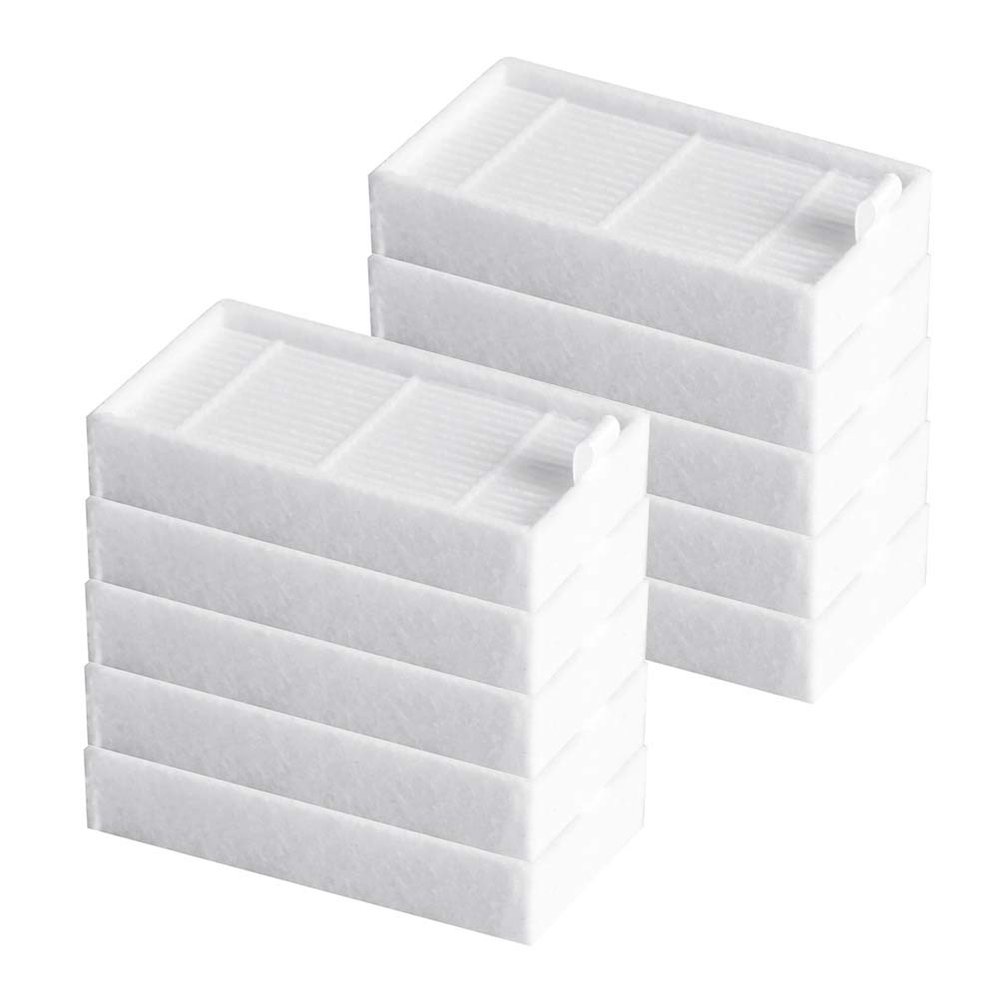 10PCS Sweeper Filter,White Sweeper Accessories Cartridge Filter for Robot Vacuum Machine V3 V3S V3S Pro V5 V5S V5S Pro