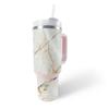 MightySkins Glossy Glitter Skin Compatible with Stanley The Quencher H2.0 FlowState 40 Oz Tumbler - Antique Marble | Protective, Durable High-Gloss Glitter Finish | Easy to Apply view 1