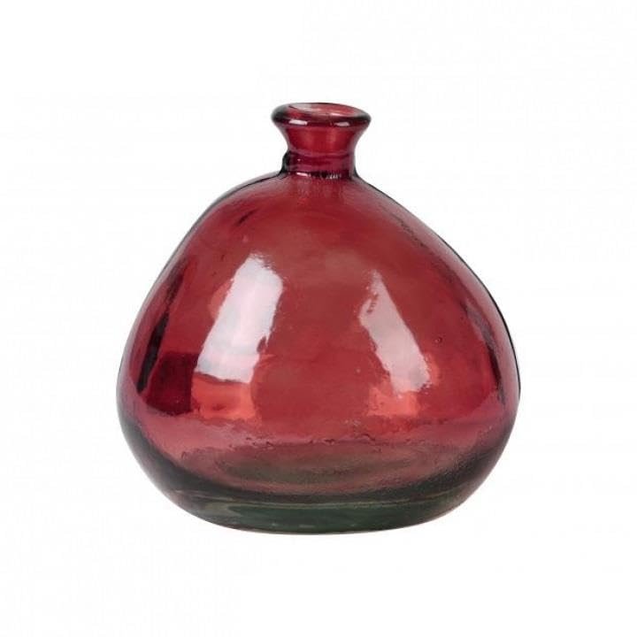 NATURAL LIVING VASE Mila 2L Rubi Recycled Glass Diameter 17 cm x Height 18 cm