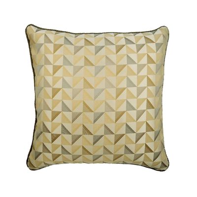 The HomeCentric Pillow Case Custom Pillow Cover Beige Grey Couch Cushion Cover 24 x 24 Pillow Cover Silk Jacquard Sofa Bed Pillow Beige Pillow Cover Pack of 2 24x24 inch (60x60 cm)-Beige Moire Effects