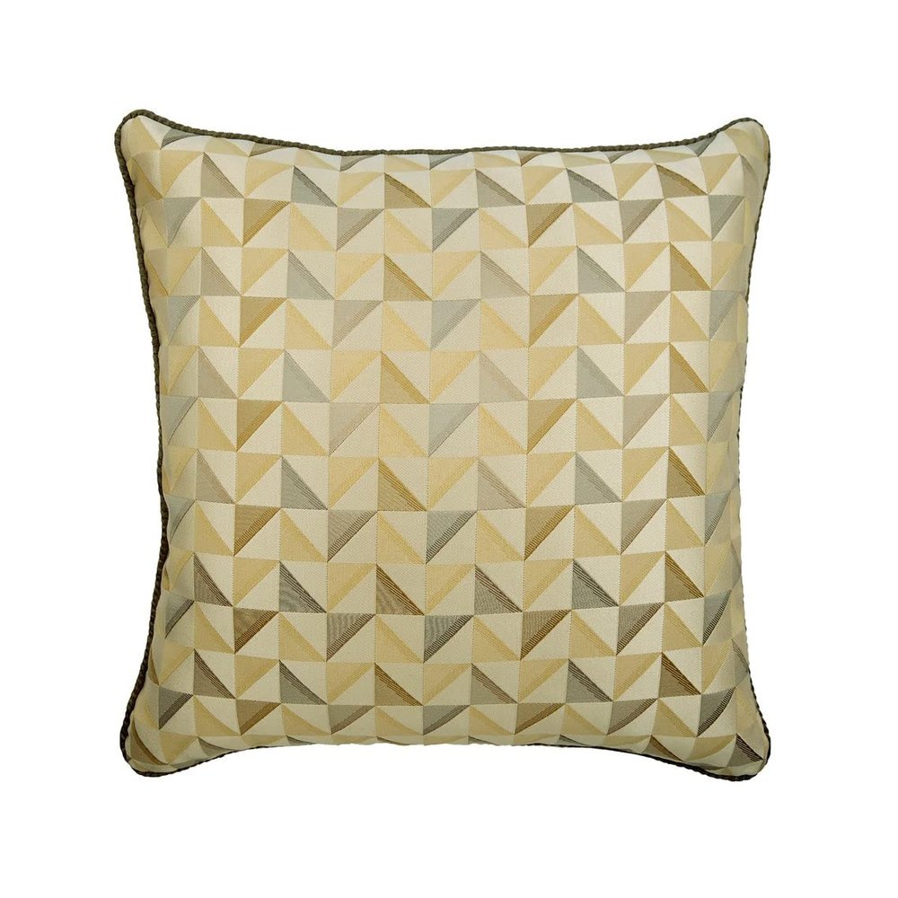The HomeCentric Pillow Case Custom Pillow Cover Beige Grey Couch Cushion Cover 24 x 24 Pillow Cover Silk Jacquard Sofa Bed Pillow Beige Pillow Cover Pack of 2 24x24 inch (60x60 cm)-Beige Moire Effects