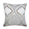 The HomeCentric Throw Pillow Case Decorative Pillow Covers Cushion Covers 14 x 14 Pillow Covers Silk Jacquard Damask Sofa Bed Pillows Beige Pillow Covers Pack of 2 14x14 inch (35x35 cm) - Frost Damask view 1
