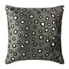 The HomeCentric Pillow Case Zip, Grey Silver Pillow Case, Mirror Decorative Pillow Cover, Pillow Cover Pack of 2, 14x14 inch (35x35 cm) Square Velvet Pillowcase, Polka Dot Pillow - Mirror Shimmer view 1