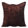 The HomeCentric Toss Pillow Covers Chocolate Brown Pack of 2 14x14 inch (35x35 cm) Gathered Fabric Decorative Pillow Covers Solid Color Throw Pillow Covers - Chocolate Brown Beauty view 1