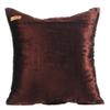 The HomeCentric Toss Pillow Covers Chocolate Brown Pack of 2 14x14 inch (35x35 cm) Gathered Fabric Decorative Pillow Covers Solid Color Throw Pillow Covers - Chocolate Brown Beauty view 3