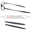 2 Pairs Replacement Earsocks Rubber Temple Sleeve for Oakley Square Whisker/Whisker/Big Square Wire/Square Wire 2.0/A Wire Sunglasses; OX3093 OX3107 OX5050 OX5072 Frame, Black Ear Sleeves view 2