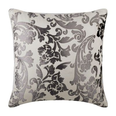 The HomeCentric Cushion Cover Cushion Cover Decorative Pillow Covers Pack of 2 22x22 inch (55x55 cm) Grey Velvet Throw Pillow Covers Handmade Pillow Covers Modern Style Easter - Paloma Grey Floral