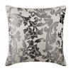 The HomeCentric Cushion Cover Cushion Cover Decorative Pillow Covers Pack of 2 22x22 inch (55x55 cm) Grey Velvet Throw Pillow Covers Handmade Pillow Covers Modern Style Easter - Paloma Grey Floral view 1