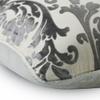The HomeCentric Cushion Cover Cushion Cover Decorative Pillow Covers Pack of 2 22x22 inch (55x55 cm) Grey Velvet Throw Pillow Covers Handmade Pillow Covers Modern Style Easter - Paloma Grey Floral view 2