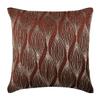 The HomeCentric Cushion Cover Sofa Rust Decorative Couch Pillow Cases Pack of 2 16x16 inch (40x40 cm) Velvet Throw Pillow Covers Abstract Zardozi Traditional Cushion Cover Home Decor - Golden Sitar view 1