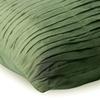 The HomeCentric Custom Cushion Cover, Pack of 2, 22x22 inch (55x55 cm) Throw Pillows Cover, Green Pillows Cover, Pintucks Solid Color Throw Pillows Cover, Art Silk Square Throw Pillows - Green Waves view 2