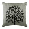 The HomeCentric Throw Pillow Covers, Silver Pillows Cover, Beaded Tree Throw Pillows Cover, Pack of 2, 18x18 inch (45x45 cm) Pillow Case, Square Silk Pillowcase, Floral - Silver Tree of Life view 1