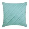 The HomeCentric Cushion Cover For Couch, Pack of 2, 22x22 inch (55x55 cm) Throw Pillow Cover, Sea Blue Pillow Cover, Pintucks Solid Throw Pillow Cover, Faux Suede Cushion Cover, Solid - Light Sea Blue view 1