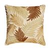 The HomeCentric Pillow Case Zip, Gold Pack of 2, 14x14 inch (35x35 cm) Accent Cushion Covers, Silk Embroidery/Beaded Throw Pillows for Couch, Nature & Floral Modern Style Easter - Gold Gilding view 1