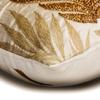 The HomeCentric Pillow Case Zip, Gold Pack of 2, 14x14 inch (35x35 cm) Accent Cushion Covers, Silk Embroidery/Beaded Throw Pillows for Couch, Nature & Floral Modern Style Easter - Gold Gilding view 2