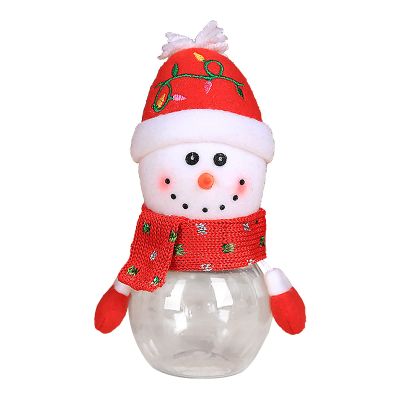 TITA-DONG Christmas Candy Jar, Santa Claus Snowman Elk Food Storage Bottle, Sugar Biscuit Cookie Container for Holiday Xmas Child Gift Bottle Decor(B)