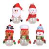 TITA-DONG Christmas Candy Jar, Santa Claus Snowman Elk Food Storage Bottle, Sugar Biscuit Cookie Container for Holiday Xmas Child Gift Bottle Decor(B) view 3
