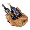 THY COLLECTIBLES Natural Handcarved Root Wood Wine Bottle Holder Natural Edge Bottle Display Stand for Tabletop, Restaurants, Home Decor (2 Bottle) view 1