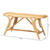 bali & pari Septa Modern Bohemian Natural Rattan Accent Bench view 3