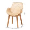 bali & pari Ballerina Woven Rattan Dining Chair, 2-Piece Set, Natural view 3