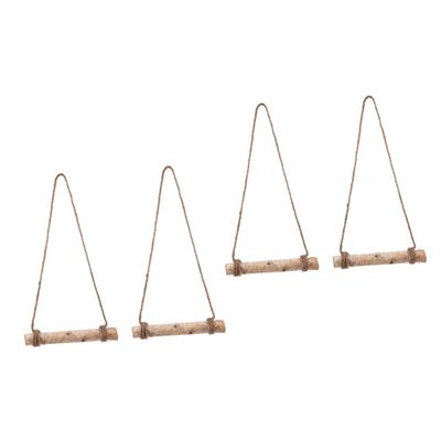 ARTIBETTER 4 Sets A Small Stick Rope Wood Chips The Swing
