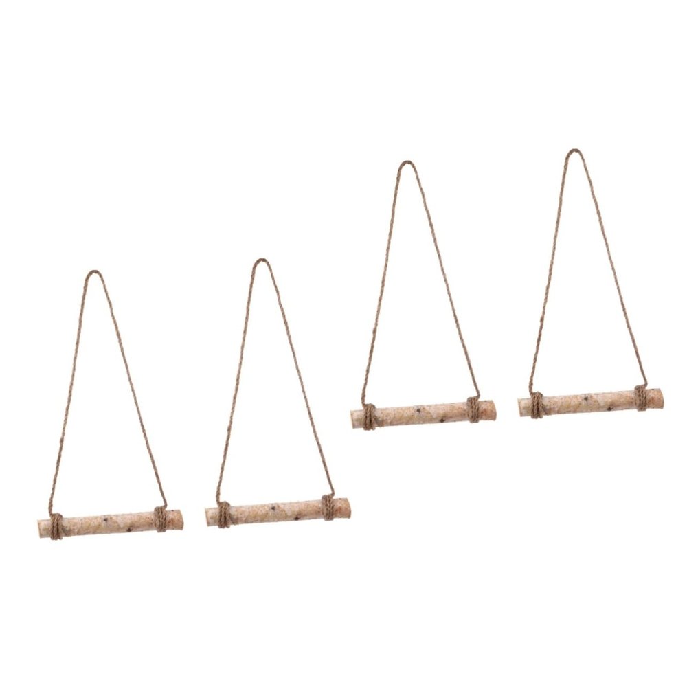 ARTIBETTER 4 Sets A Small Stick Rope Wood Chips The Swing