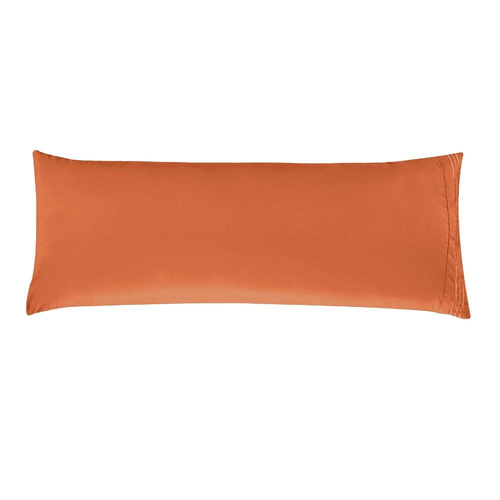 Elegant Comfort Solid Pillowcases 1500 Premium Hotel Quality Microfiber - Smooth Weave, Wrinkle and Fade Resistant, Easy Slip-On, 1-Piece Set, Body Pillowcase, Coral