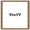 11x17 Frame Gold Kingsley Distressed Solid Wood Picture Frame Width 0.75 Inches | Interior Frame Depth 0.5 Inches | Kingsley Frame with UV Acrylic, Foam Board Backing & Hanging Hardware view 1