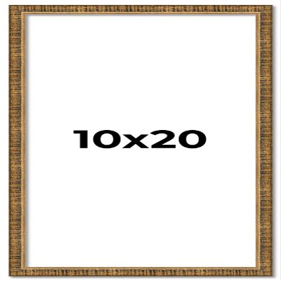 10x20 Frame Gold Kingsley Distressed Solid Wood Picture Frame Width 0.75 Inches | Interior Frame Depth 0.5 Inches | Kingsley Frame with UV Acrylic, Foam Board Backing & Hanging Hardware