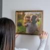10x20 Frame Gold Kingsley Distressed Solid Wood Picture Frame Width 0.75 Inches | Interior Frame Depth 0.5 Inches | Kingsley Frame with UV Acrylic, Foam Board Backing & Hanging Hardware view 3