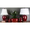 Home Dcor Antique Reproductions - A509-6X4.5X8.5 POMEGANATE VASE - Oxblood RED 2pc view 2