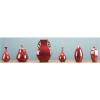 Home Dcor Antique Reproductions - A509-6X4.5X8.5 POMEGANATE VASE - Oxblood RED 2pc view 3