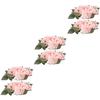 ABOOFAN 6pcs Artificial Rose Candle Wreaths for Wedding Table Centerpieces Floral Decor for Home Parties Lightweight Fake Rose for Holiday Decorations view 1