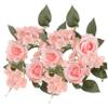 ABOOFAN 6pcs Artificial Rose Candle Wreaths for Wedding Table Centerpieces Floral Decor for Home Parties Lightweight Fake Rose for Holiday Decorations view 4