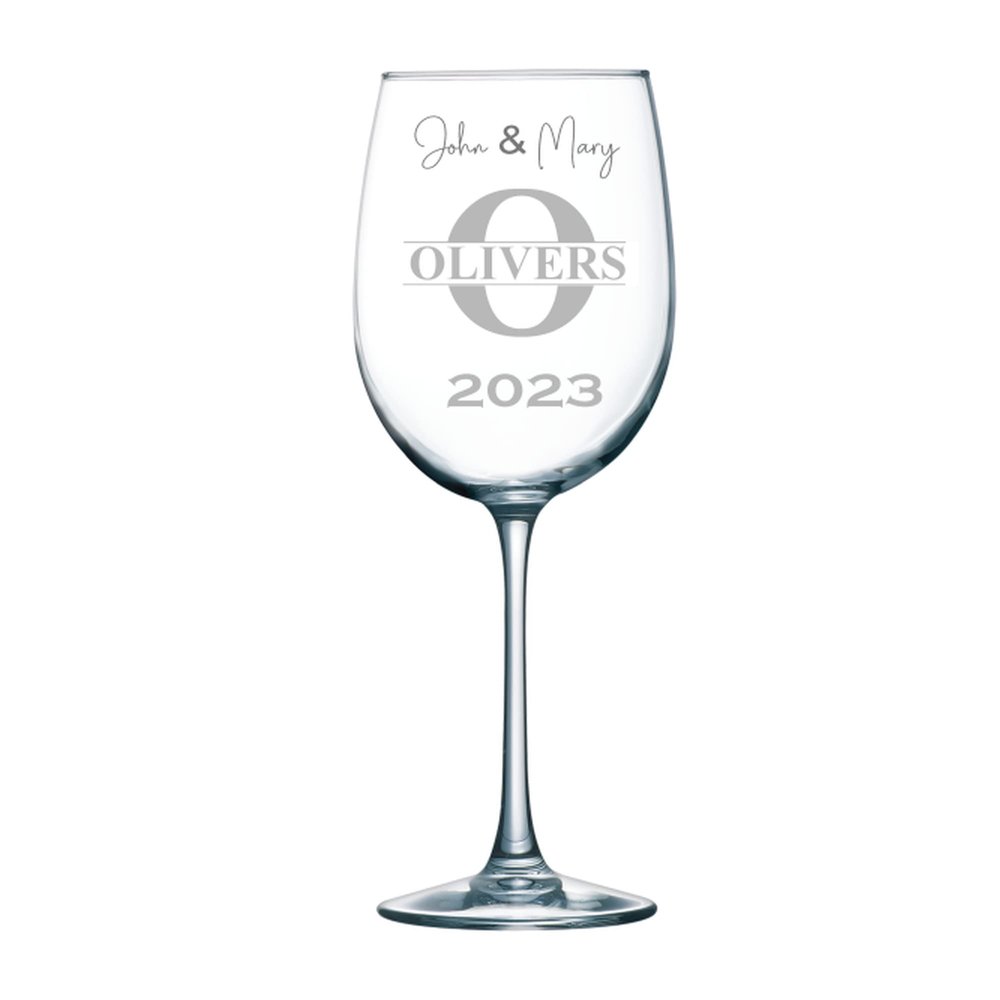 48 Personalized Wine Glasses | Bulk Engraved Wine Glasses | Etched Wedding Gift | Bridesmaid Proposal Gift | Birthday Gift | Restaurant Glassware | Barware