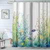 JOSUE Shower Curtain, Turquoise Shower Curtains for Bathroom Bathroom Curtains Shower Decorative Waterproof Fabric, Bath Curtain Decor for Bathroom with 12 Hooks - 200x220cm(78x86in) view 1